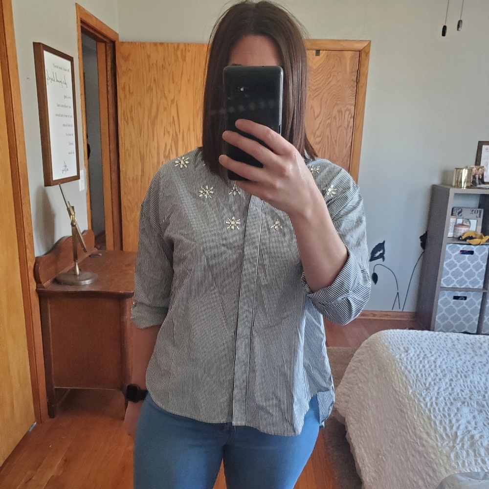Blingy button down